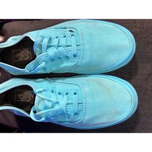 Vans Aqua Turquoise Shoes Mens Size 9 Slid Blue Casual Canvas skate Sneakers